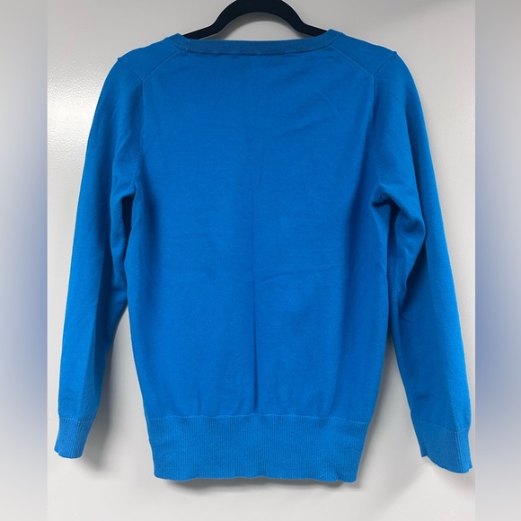 J. Crew Vibrant Blue Crew Neck Light-Weight Sweater Size Large - Picture 2 of 7